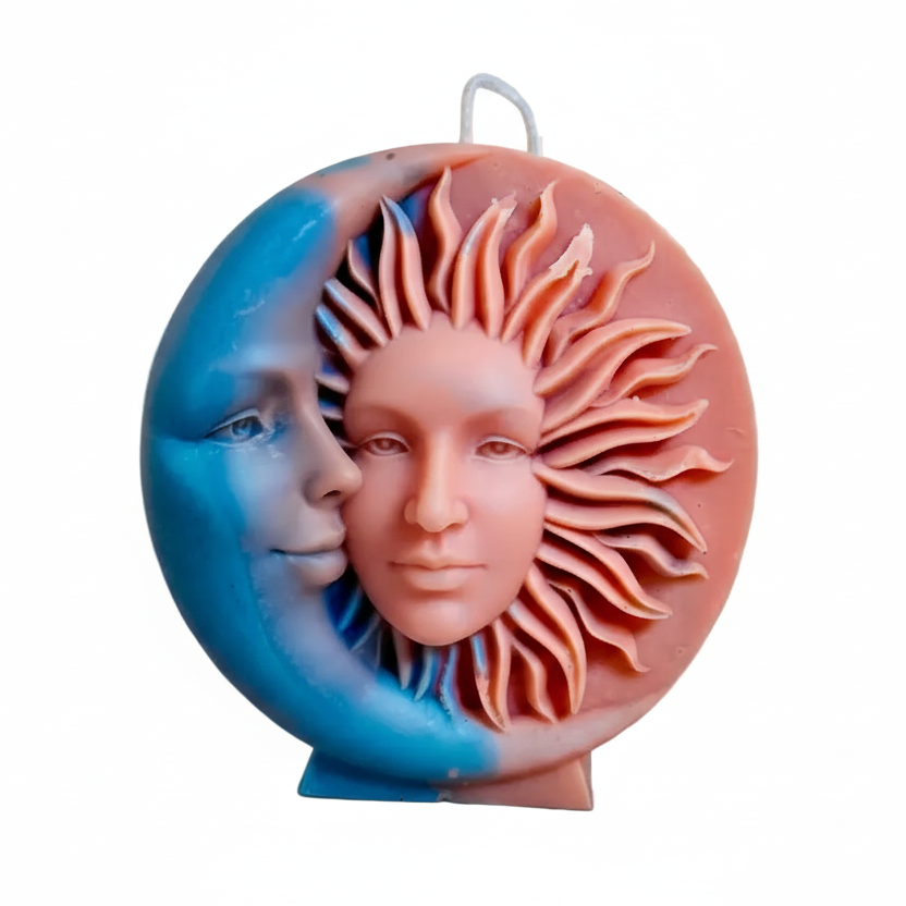 Celestial Sun & Moon Beeswax Candle