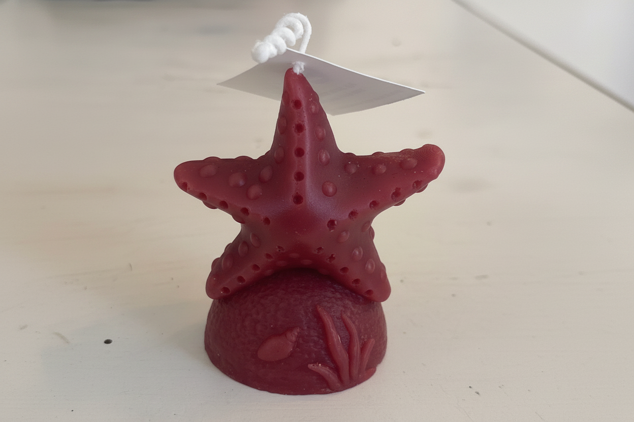 Starfish Beeswax Candle
