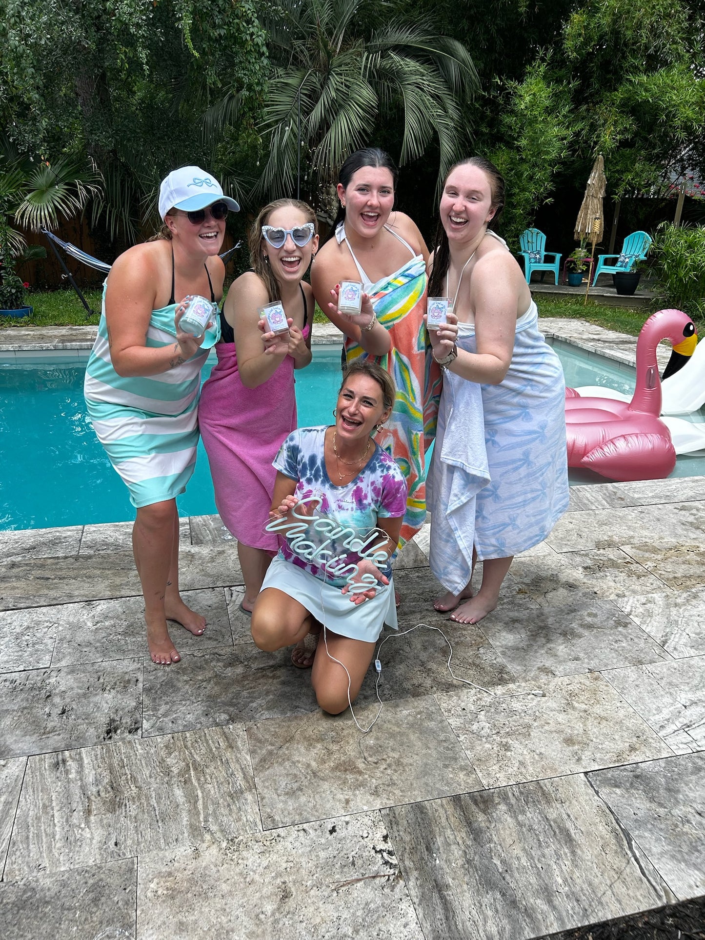 Private Candle Making Pool Party options