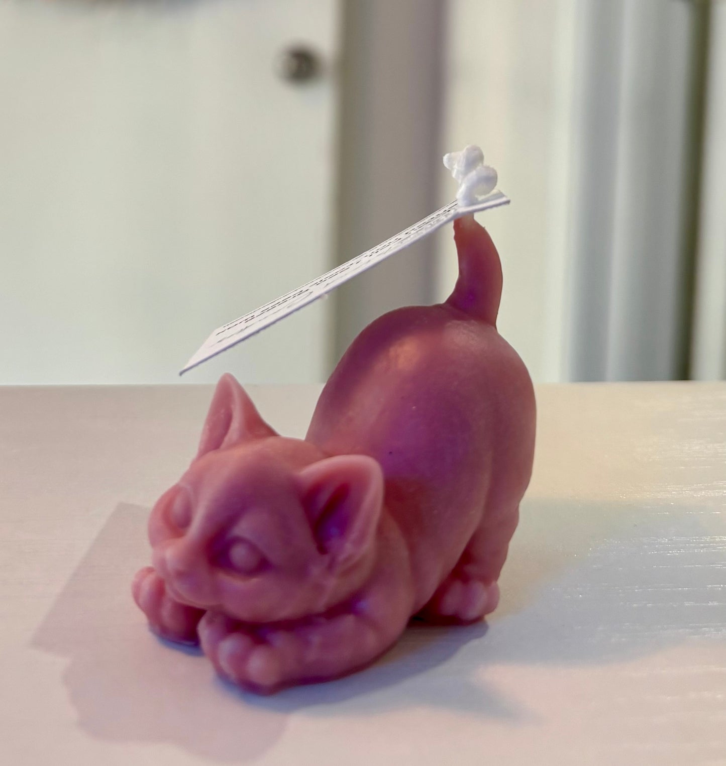 Small Kitty Cat Beeswax Candle