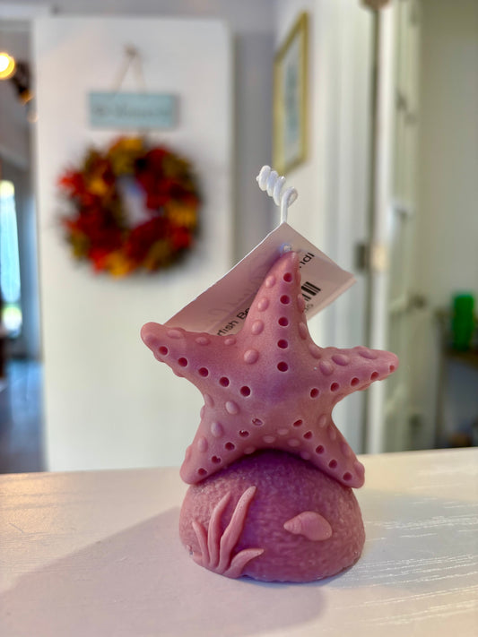 Starfish Beeswax Candle