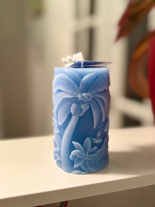 7oz Beach Pillar Beeswax Candle