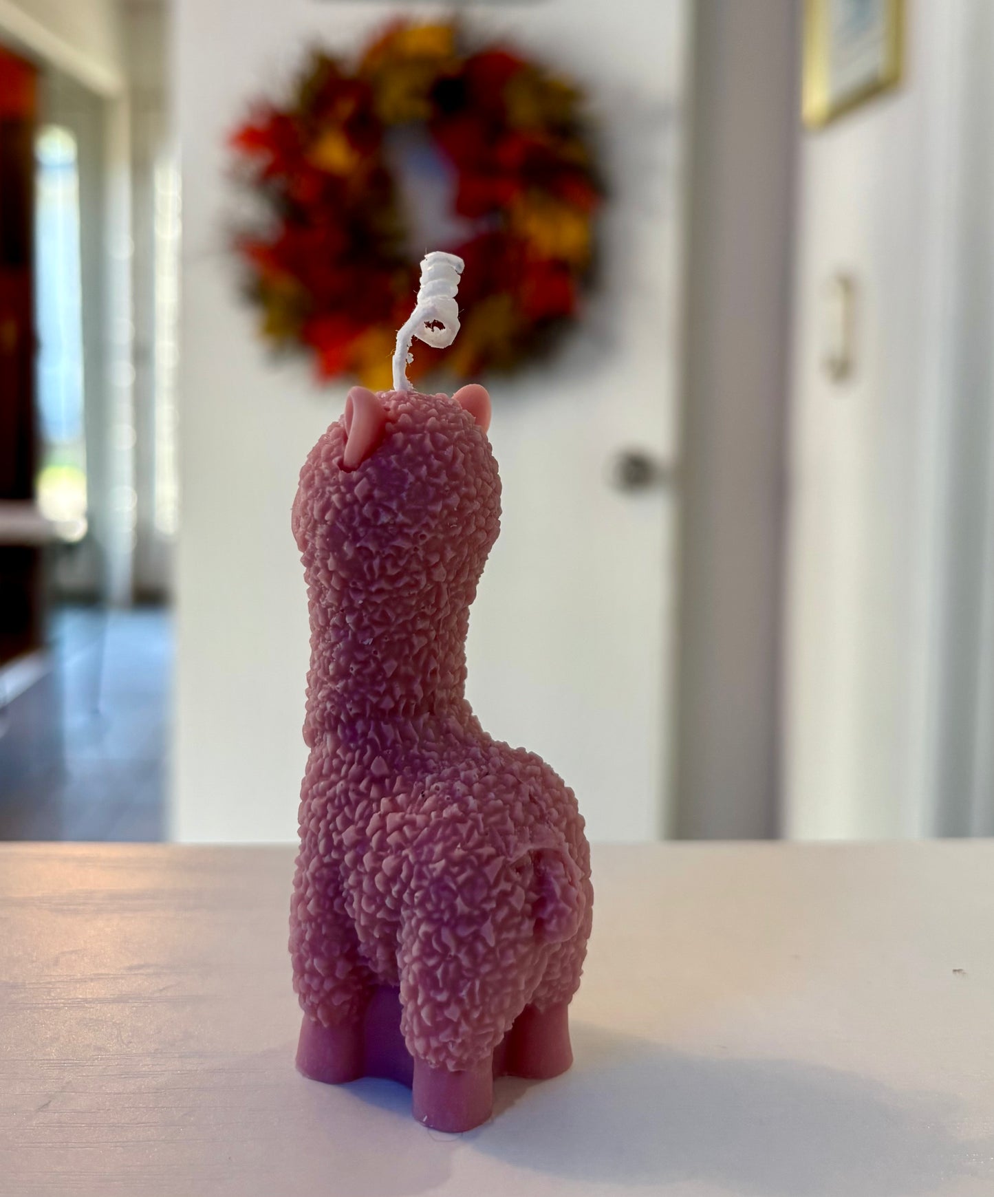 Llama Beeswax Candle