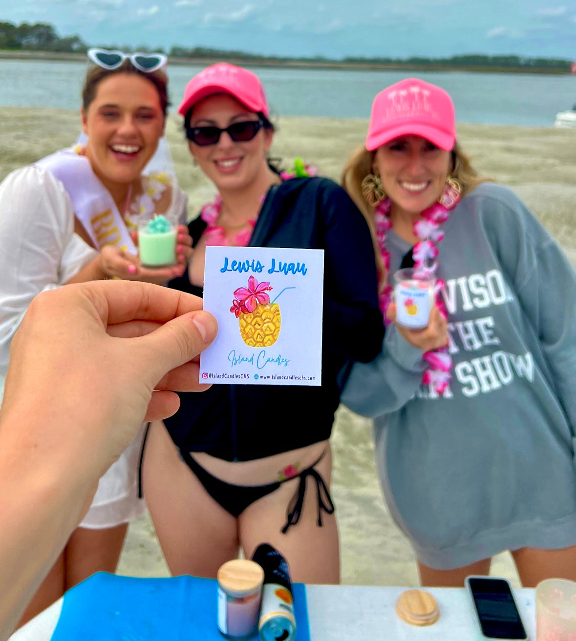 Customized candle making party on a private island off Folly Beach