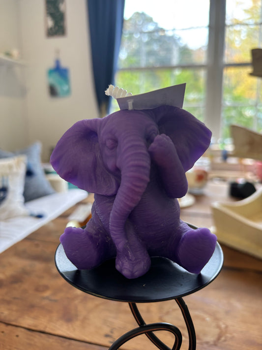 Elephant Beeswax Candle