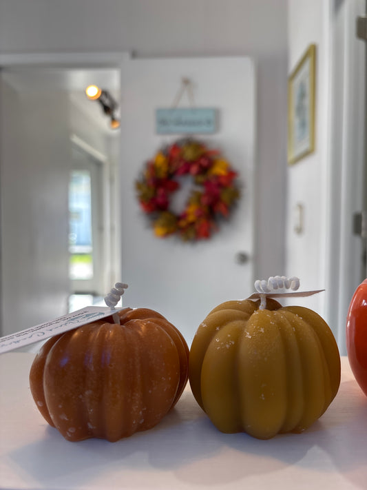 Pumpkin Beeswax Candle