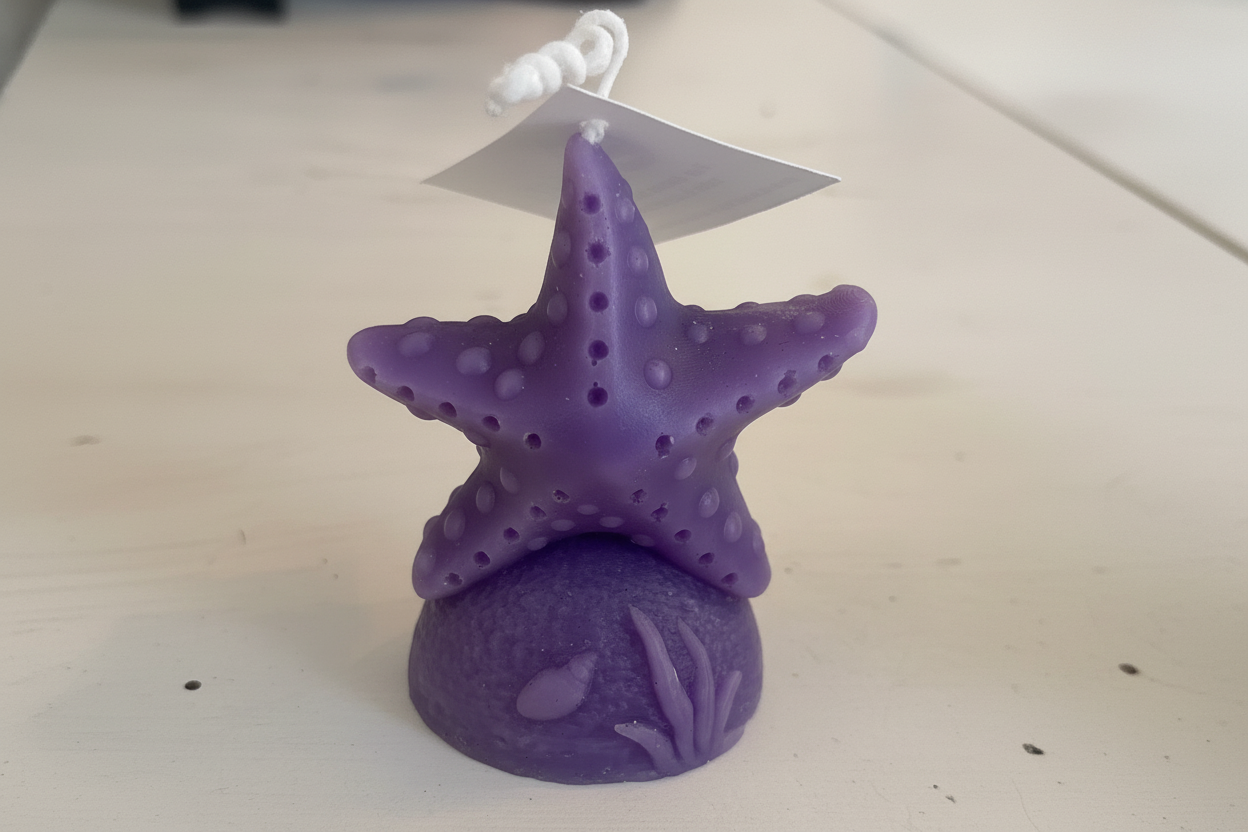 Starfish Beeswax Candle