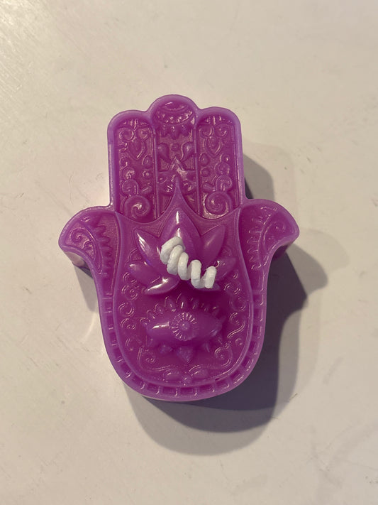 Hamsa protection hand Beeswax candle
