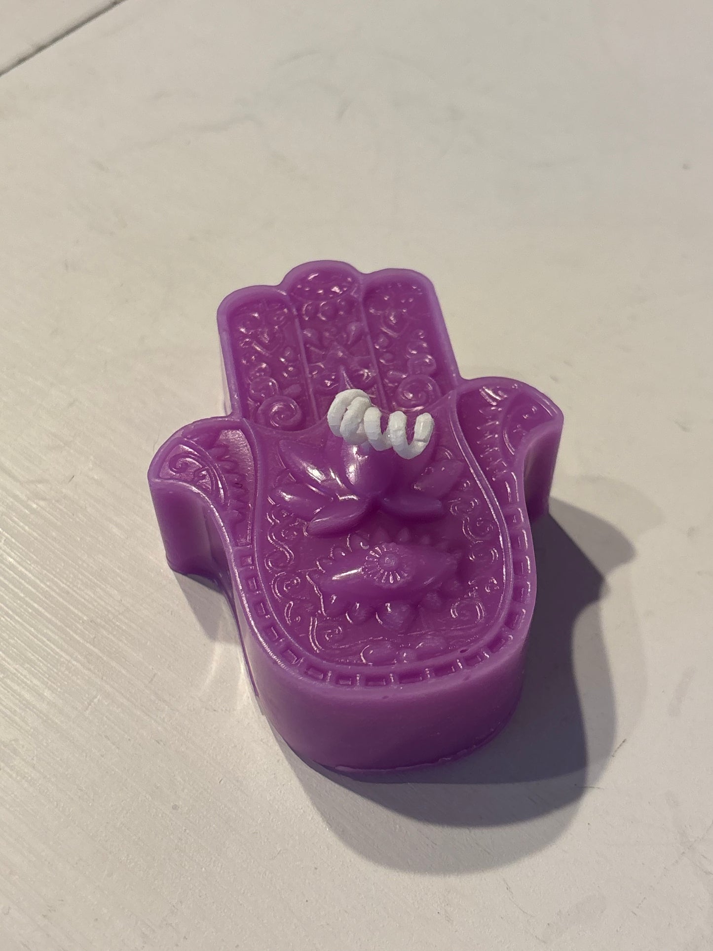 Hamsa protection hand Beeswax candle
