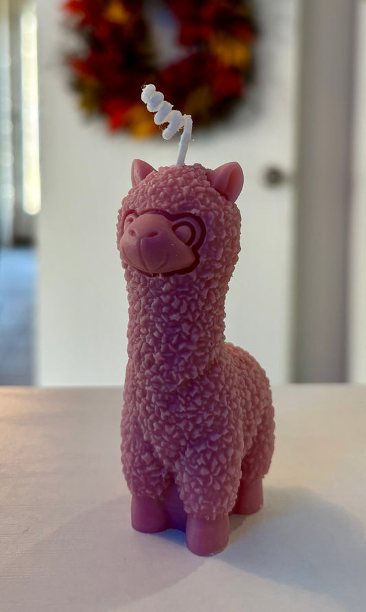 Llama Beeswax Candle