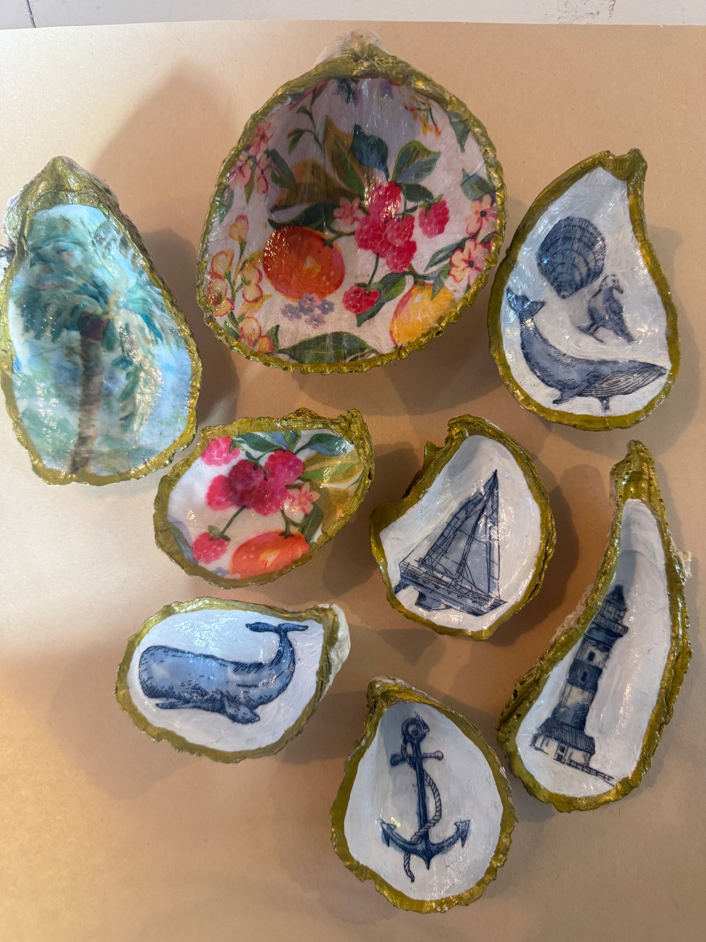 Decoupage Shell Art