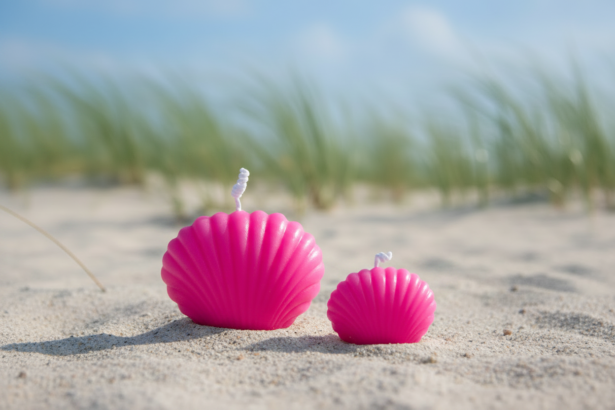 Sea Shell Beeswax Candle