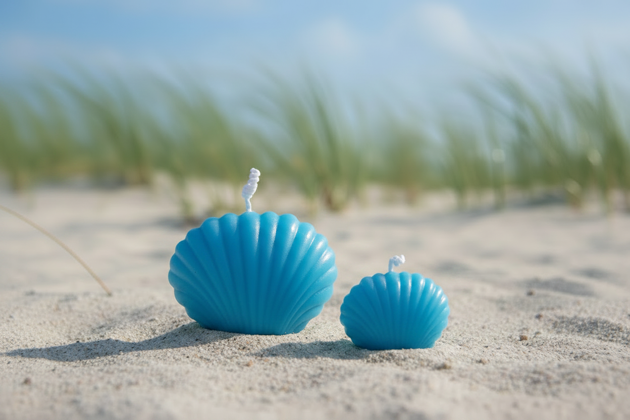 Sea Shell Beeswax Candle